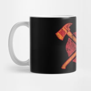 Distressed Firefighter Logo Mug